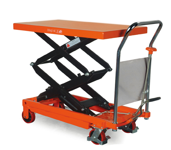 双剪叉式手动起落平台车